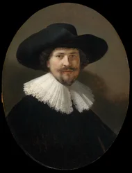 Retrato de un hombre con un sombrero de ala ancha